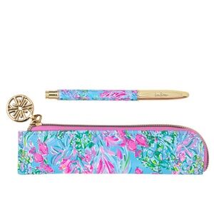 Lilly Pulitzer Pouch & Pen Set Best Fishes